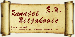 Ranđel Miljaković vizit kartica
